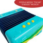 Sanfona Acordeon Infantil Com 3 Baixos E 10 Teclas Crianças - 6