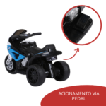 Mini Moto Elétrica Infantil 6V Bmw S1000RR Azul BW180AZ - 6