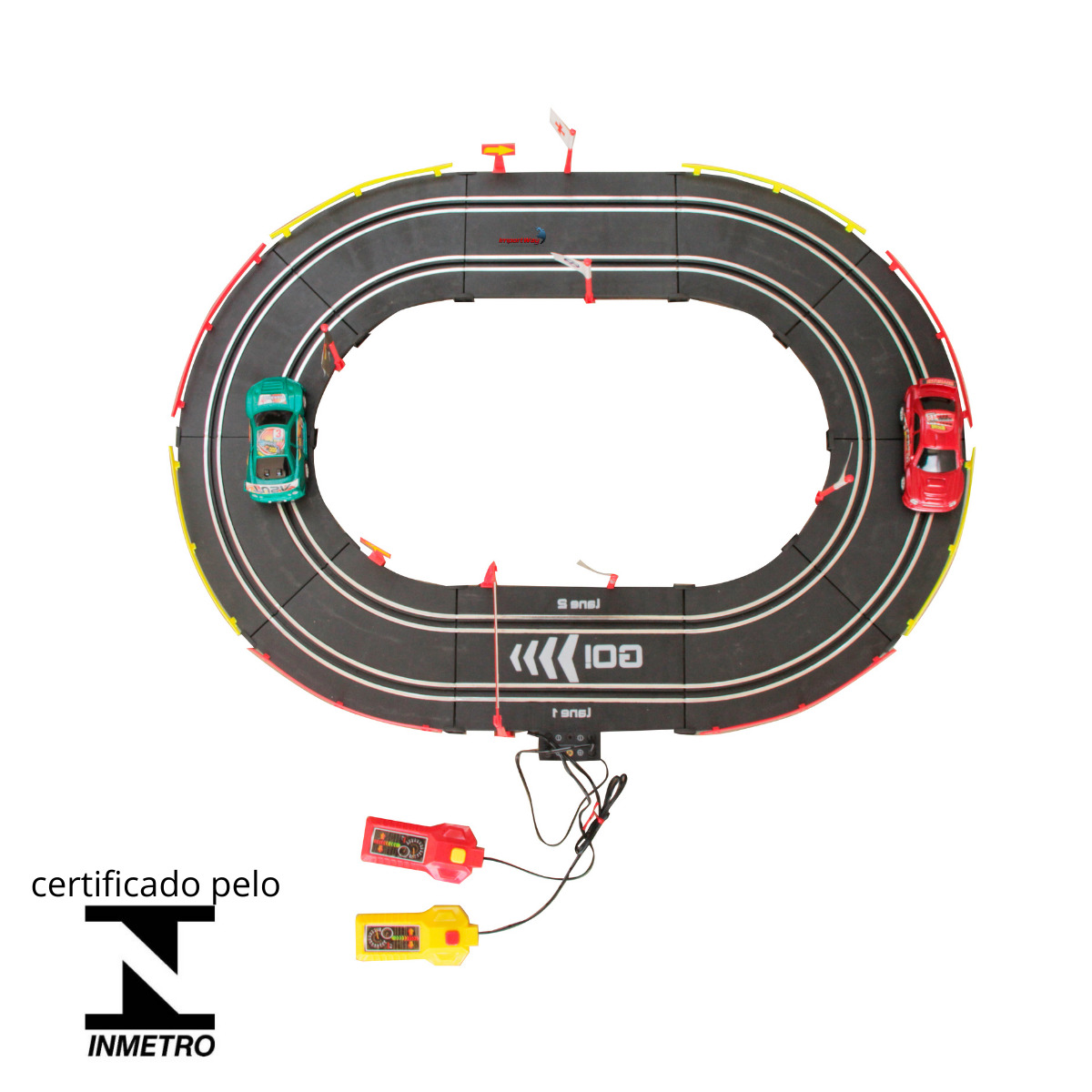 Pista Infantil Com 2 Carrinhos Autorama 88 Peças BW146