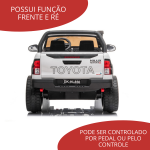 Carrinho Eletrico Infantil Toyota Hilux Branco Com Rodas De EVA BW190EVABR - 6