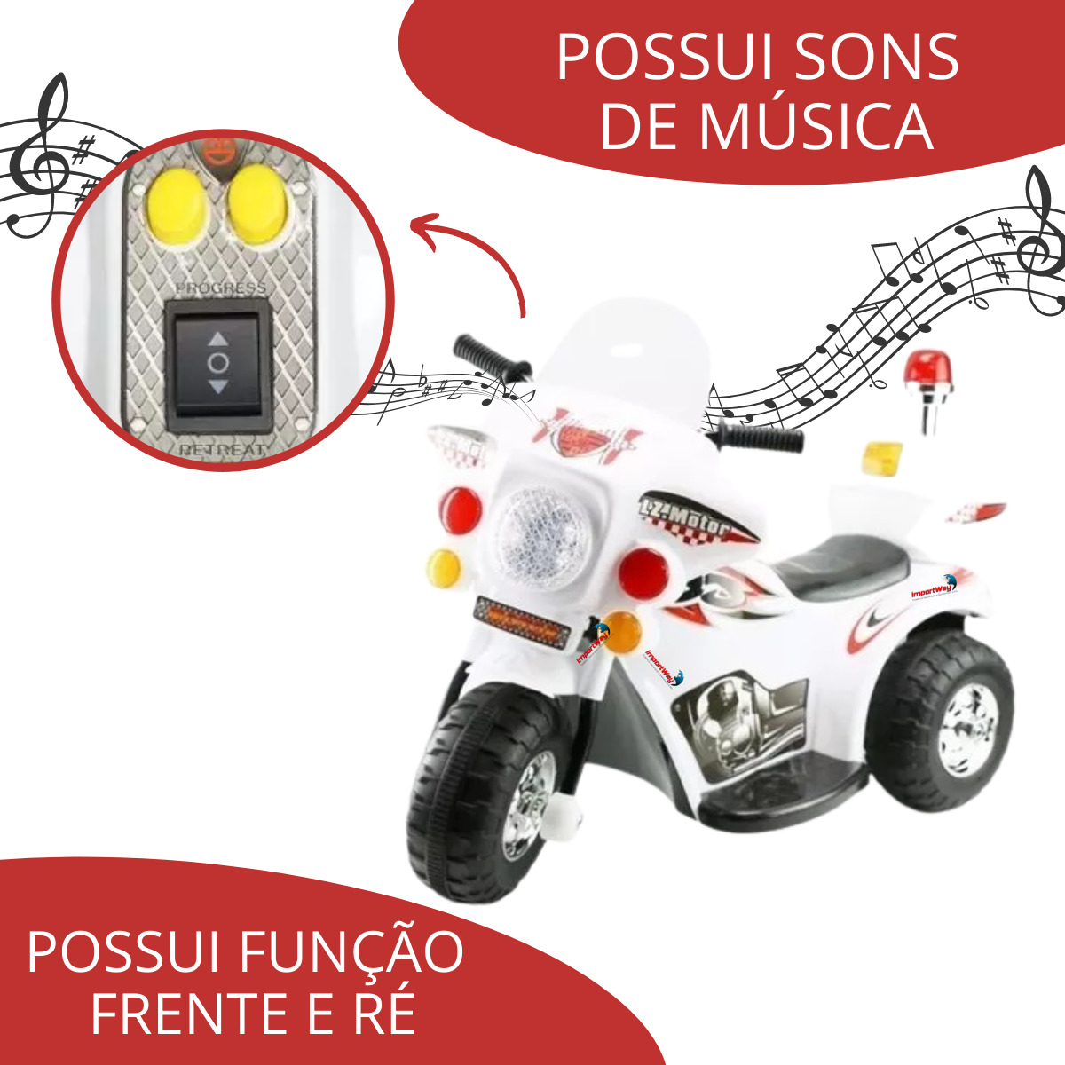 Mini Moto Cross Eletrica Infantil Importway Bw083 em Promoção no Oferta  Esperta