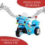 Mini Moto Elétrica Infantil Azul BW006AZ - 5