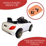 Mini Carro Elétrico Infantil 6v Com Controle Remoto Branco BW007BR - 5