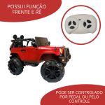 Mini Carro Elétrico Infantil Com Controle Remoto Vermelho BW028VM - 4