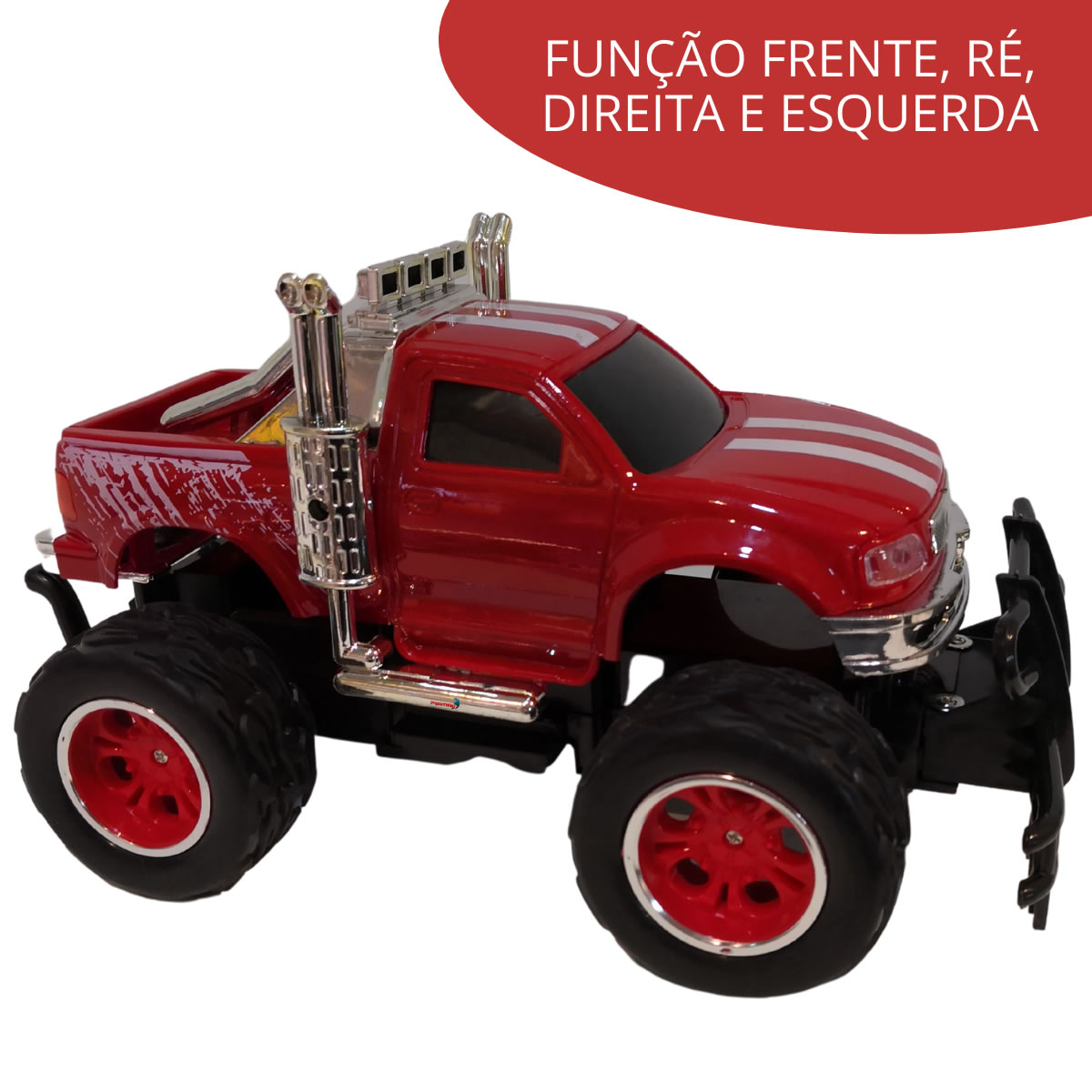 Carrinho com Controle Remoto Caminhonete BW026VM Com Bateria - Vermelho