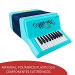 Sanfona Acordeon Infantil Com 3 Baixos E 10 Teclas Crianças - 7