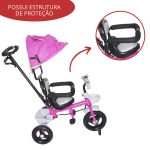 Triciclo Infantil Empurrador Com Capota Rosa BW084RS - 7