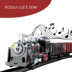 Trem Locomotiva Infantil Com Luzes E Som BW148 - 4