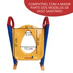 Troninho Infantil Com Escada Assento Redutor Vaso Sanitário BW071 - 7