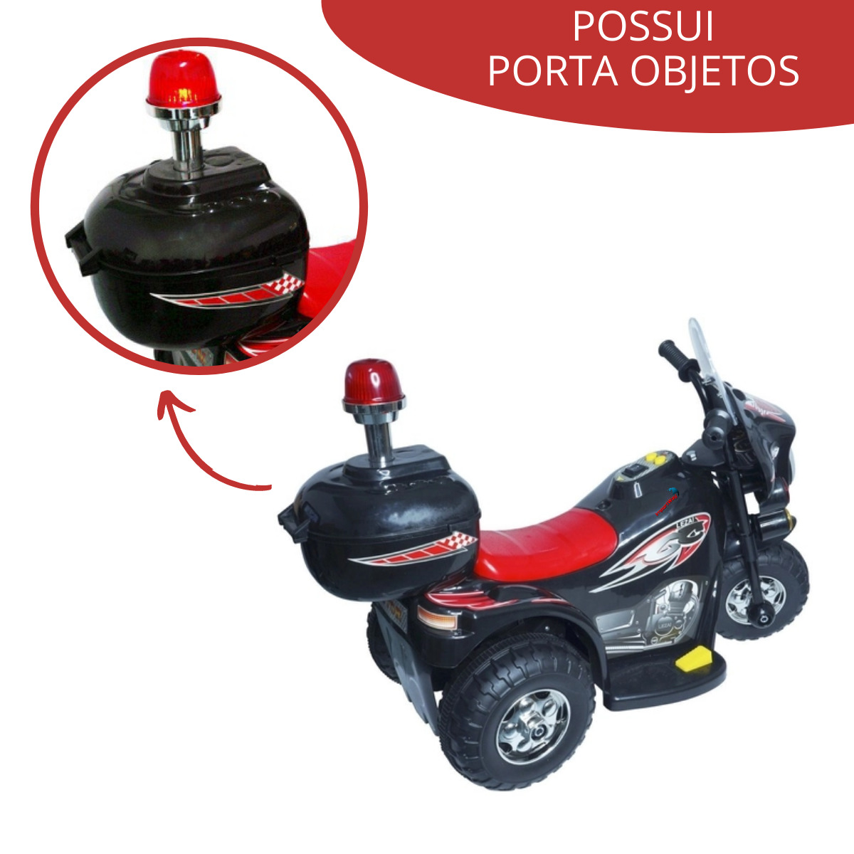 Brinquedo Mini Moto Eletrica Triciclo Motinha Infantil - Zippy