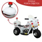 Mini Moto Elétrica Infantil Branca BW002BR - 7