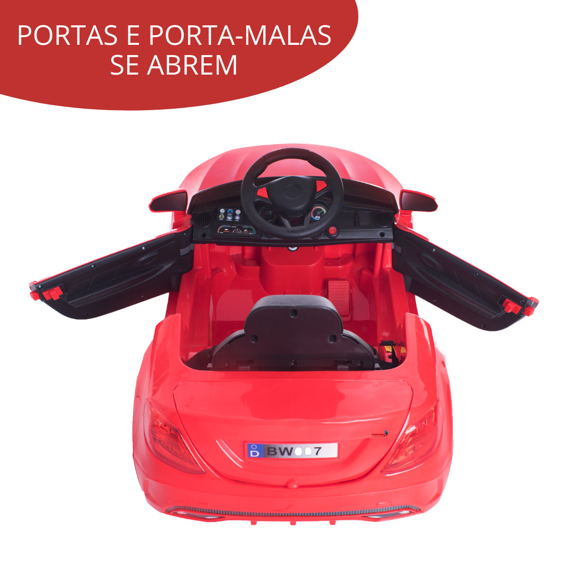 Carro Elétrico Conversível Infantil 12V Com Controle Remoto - Pulo