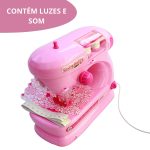 Máquina De Costura Infantil Mini Ateliê Importway Rosa Claro BW035RS - 3