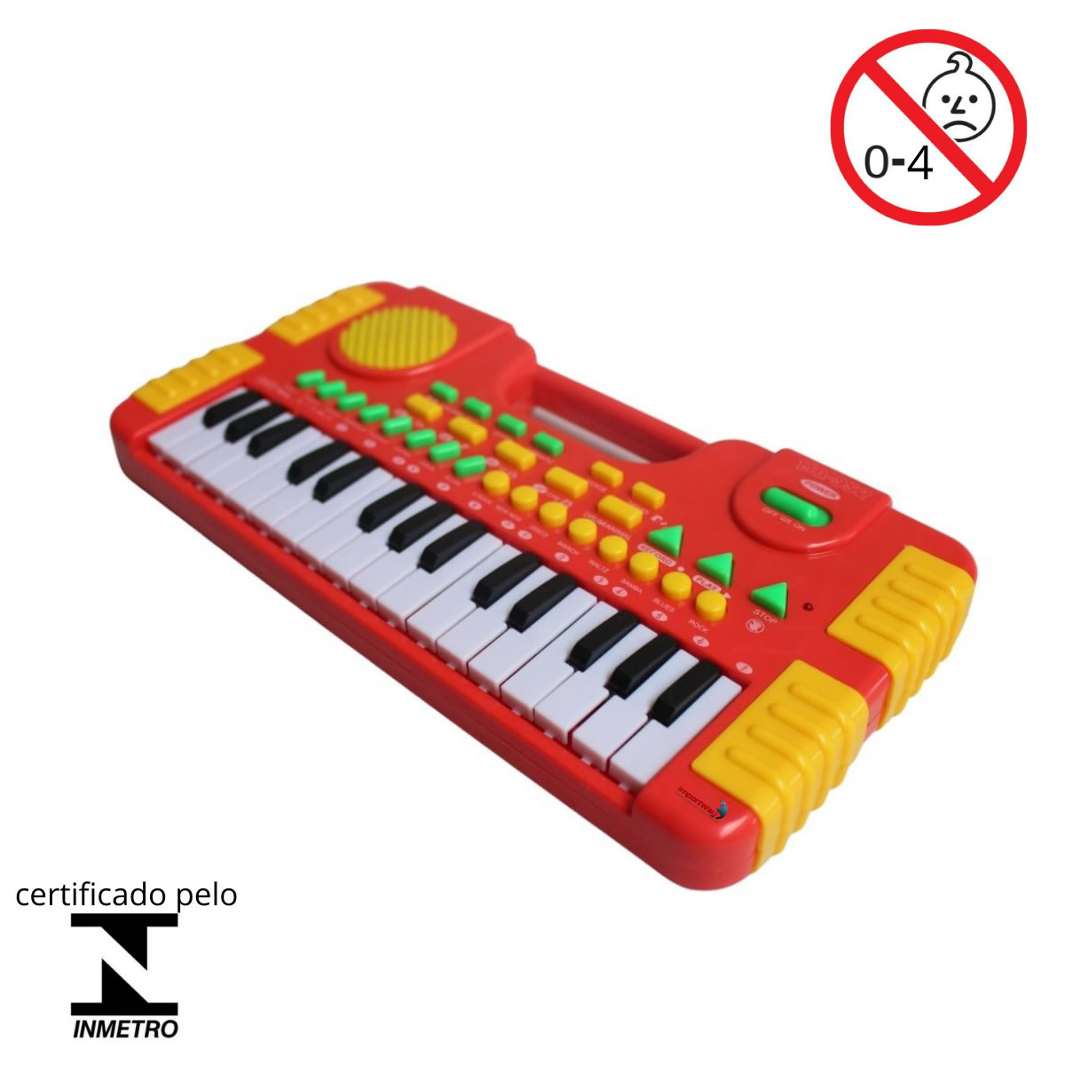 Piano Brinquedo Infantil Musical Teclado Pedagógico Branco