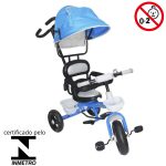 Triciclo Infantil Empurrador Com Capota Azul BW084AZ - 9