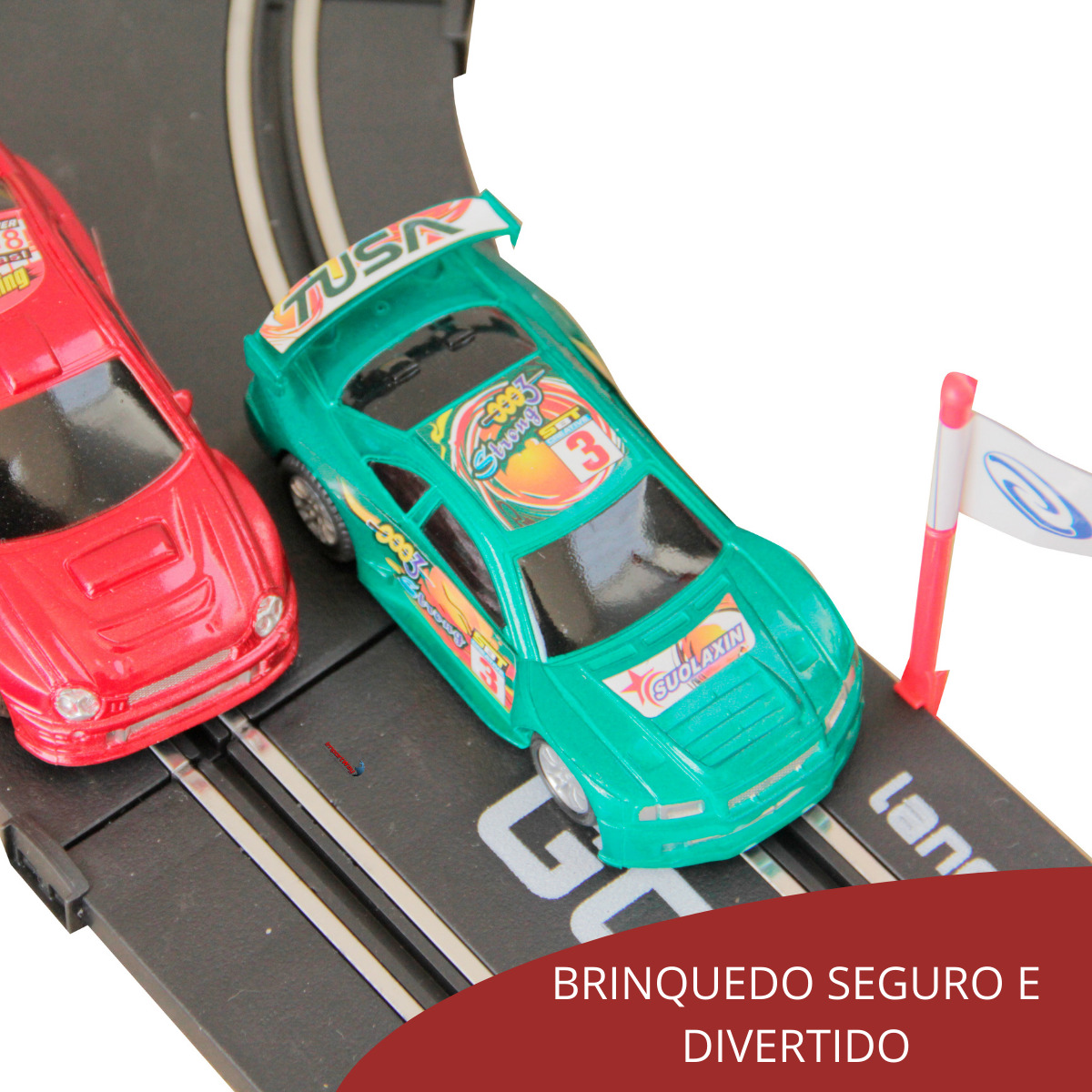 Pista Infantil Com 2 Carrinhos 50 Peças - Importway