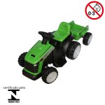 Carrinho Mini Trator Infantil Elétrico Verde 6v Com Reboque BW079VD - 8