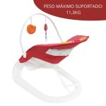 Cadeira Descanso Bebê Acolchoada Rosa Com Som E Vibração BW095RS - 8