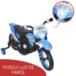 Mini Moto Cross Elétrica Azul BW083AZ - 9
