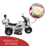 Mini Moto Elétrica Infantil Branca BW002BR - 8