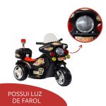 Mini Moto Elétrica Infantil Preto BW006PT - 7