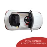 Mini Carro Elétrico Infantil 6v Com Controle Remoto Branco BW007BR - 7