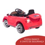 Mini Carro Elétrico Infantil 6v Com Controle Remoto Vermelho BW007VM - 7