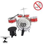 Bateria Infantil Com Banquinho Vermelha BW039VM - 8