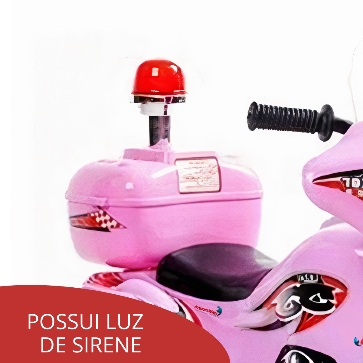 Mini Moto Elétrica Infantil Rosa BW002RS