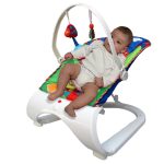 Cadeira Descanso Bebê Acolchoada Azul Com Som E Vibração BW095AZ - 1