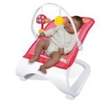 Cadeira Descanso Bebê Acolchoada Rosa Com Som E Vibração BW095RS - 1