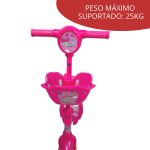 Patinete Infantil 3 Rodas Com Cesta Rosa BW010RS - 7