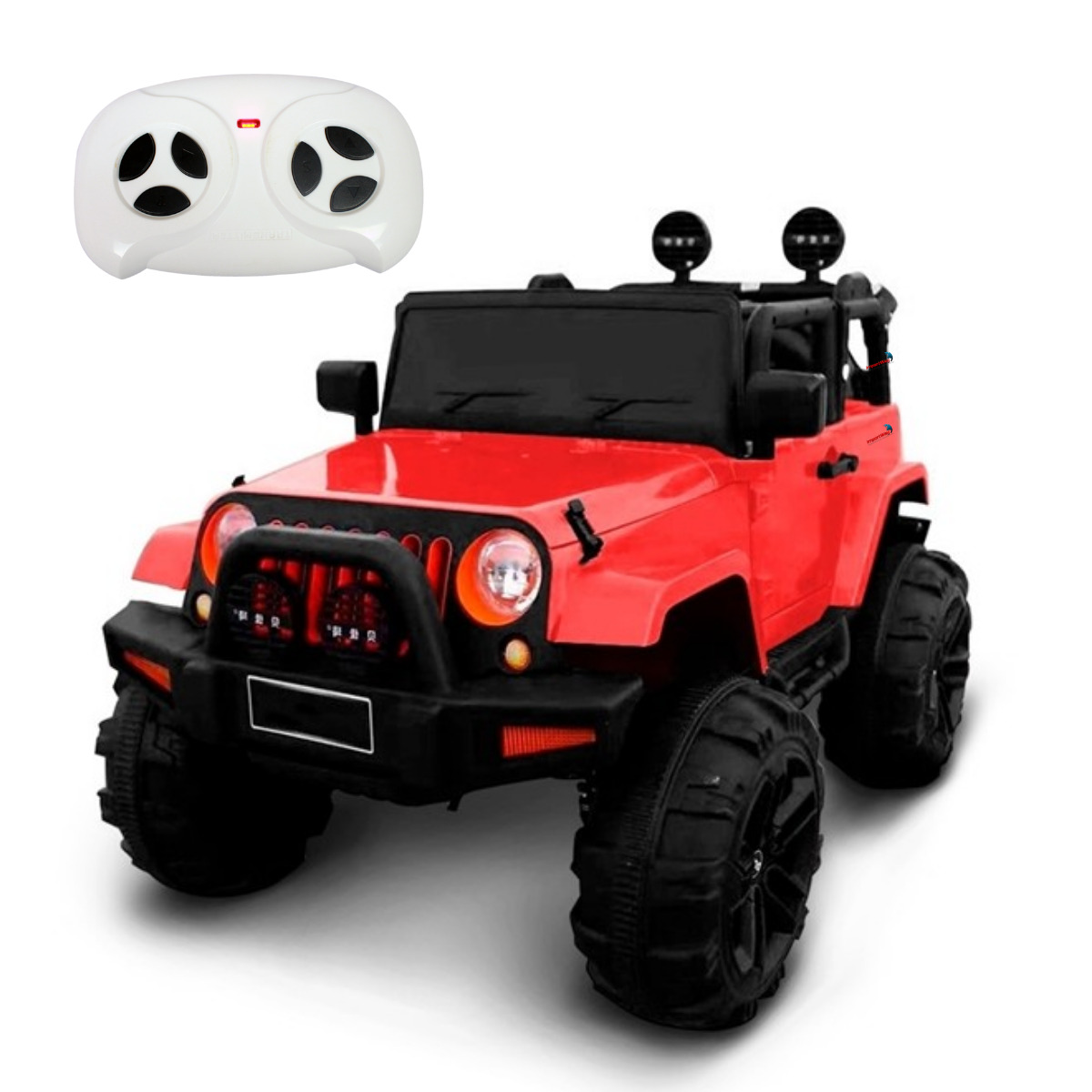 Carro Elétrico Infantil Jipe Vermelho 12V com 2 Lugares e Controle Remoto -  brink+