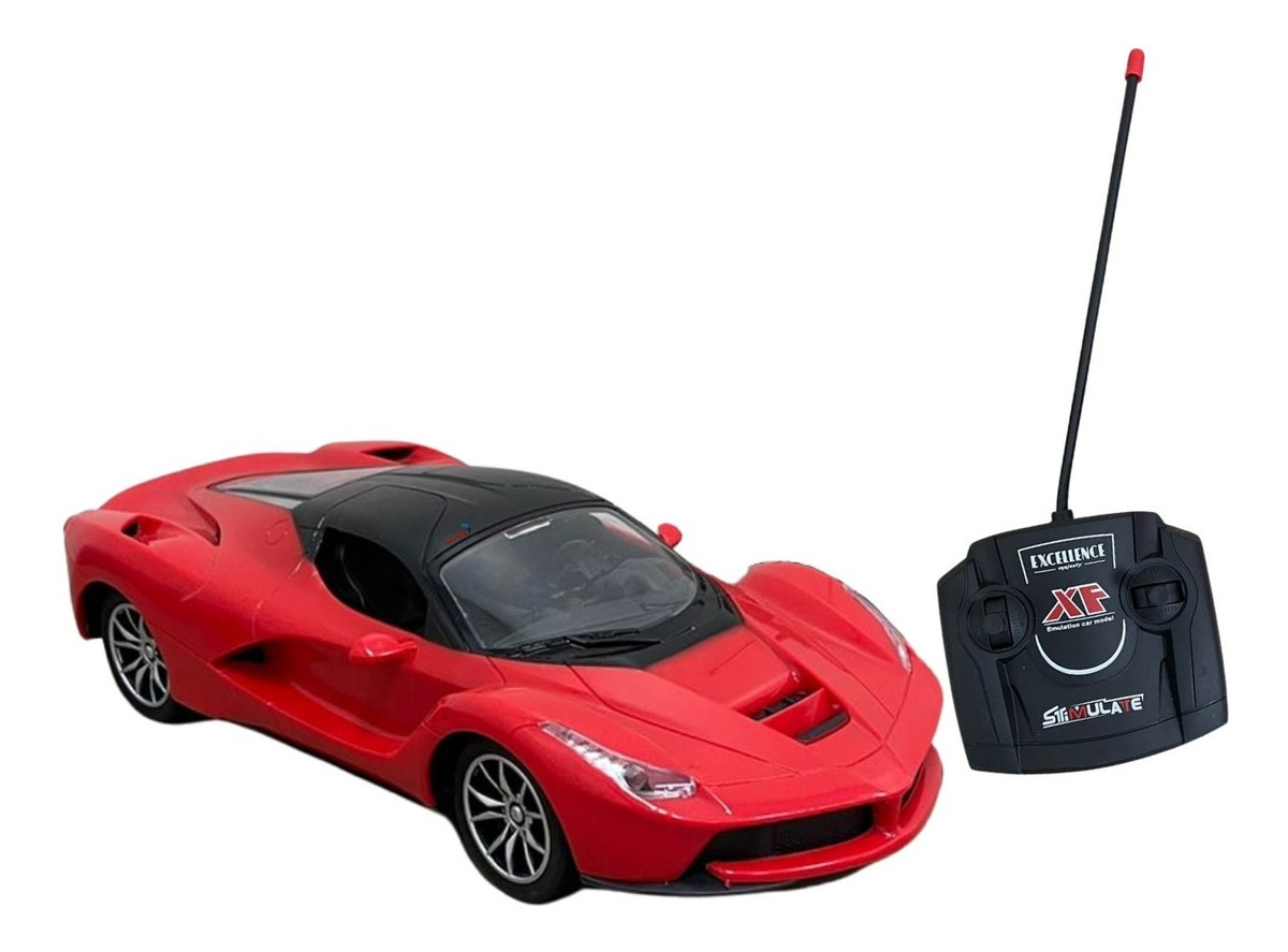 Carrinho Carro Controle Remoto 1:14 Corrida 33cm - Vermelho em