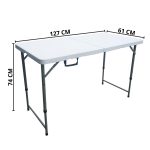 Mesa Camping Dobrável Vira Maleta 61 X 127CM IWMCD - 2