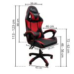Cadeira gamer reclinável com almofada iwcgra - 2