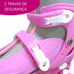 Patins 4 rodas roller bw017 Rosa - 2