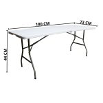 Mesa Camping Dobrável Vira Maleta 1,80 x 0,73M IWMCD18376 - 2