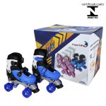 Patins 4 rodas roller bw017 Azul - 4