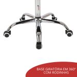 Cadeira secretária encosto telado iwcset-002 - 10