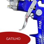 Pistola pintura gravidade hvlp 1 bico 1,4mm iwpphvlp-1b - 5