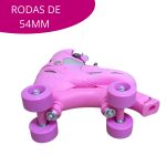 Patins 4 rodas roller bw016 Rosa - 5