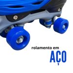 Patins 4 rodas roller bw016 Azul - 6