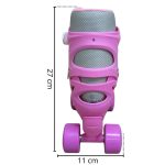 Patins 4 rodas roller bw016 Rosa - 7