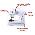 Máquina De Costura Multifuncional Portátil Com Kit De Costura E Agulha IWMC-505C - 7