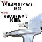 Pistola pintura gravidade aerógrafo 0,5mm iwppa-pr - 8