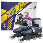 Patins 4 rodas inline bw018 Preto - 1