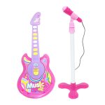 Guitarra E Microfone Infantil Musical Rosa BW138RS - 1