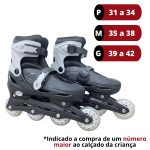 Patins 4 rodas inline bw018 Preto - 2