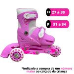 Patins 3 rodas 2 em 1 bw022 rosa - 2